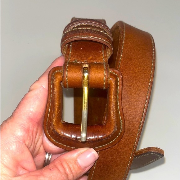 Fossil Brown Leather Belt size medium woman’s genuine bridle leather / preowned - Picture 1 of 8